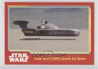 Luke and C-3PO search for Artoo