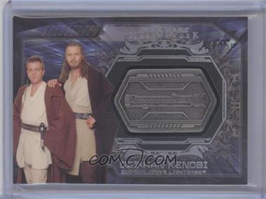 2015 Topps Star Wars Masterwork - Weapons Lineage Medallions - Silver #QJL.2 - Obi-Wan Kenobi, Qui-Gon Jinn's Lightsaber /50