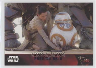 2015 Topps Star Wars: The Force Awakens Series 1 - [Base] - Lightsaber Purple #76 - Storyline - Freeing BB-8