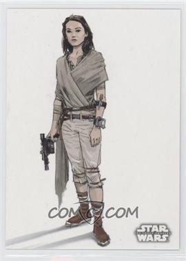 2015 Topps Star Wars: The Force Awakens Series 1 - Concept Art #16 - Rey