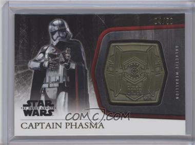2015 Topps Star Wars: The Force Awakens Series 1 - Medallions - Gold #M-42 - The First Order - Captain Phasma /50