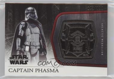 2015 Topps Star Wars: The Force Awakens Series 1 - Medallions - Silver #M-41 - The First Order - Captain Phasma /199