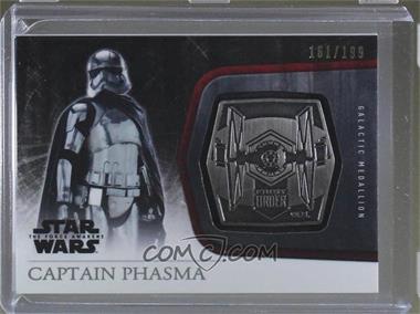 2015 Topps Star Wars: The Force Awakens Series 1 - Medallions - Silver #M-41 - The First Order - Captain Phasma /199