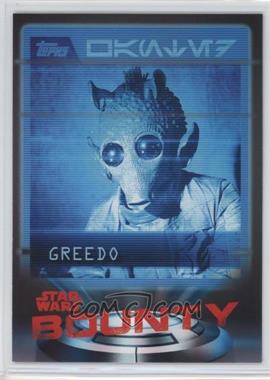 2016 Topps Star Wars Card Trader Physical Cards - Bounty #B-1 - Greedo