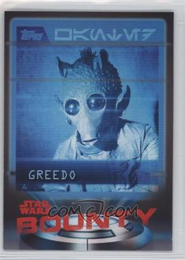 2016 Topps Star Wars Card Trader Physical Cards - Bounty #B-1 - Greedo