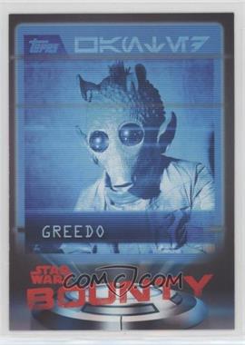 2016 Topps Star Wars Card Trader Physical Cards - Bounty #B-1 - Greedo