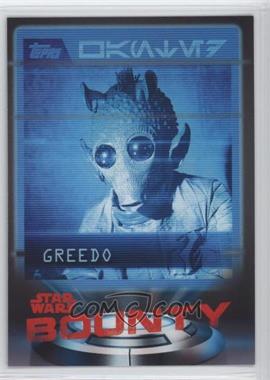 2016 Topps Star Wars Card Trader Physical Cards - Bounty #B-1 - Greedo