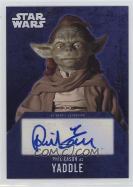 2016 Topps Star Wars Evolution - Autographs - Purple #_PHEA - Phil Eason as Yaddle /25