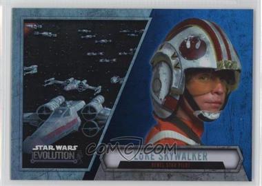 2016 Topps Star Wars Evolution - [Base] - Blue Lightsaber #29 - Luke Skywalker - Rebel Star Pilot