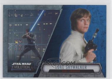 2016 Topps Star Wars Evolution - [Base] - Blue Lightsaber #30 - Luke Skywalker - Rebel Commander