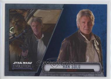 2016 Topps Star Wars Evolution - [Base] - Blue Lightsaber #45 - Han Solo - Smuggler