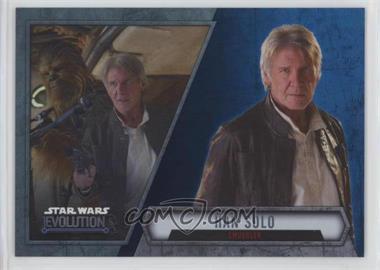 2016 Topps Star Wars Evolution - [Base] - Blue Lightsaber #45 - Han Solo - Smuggler