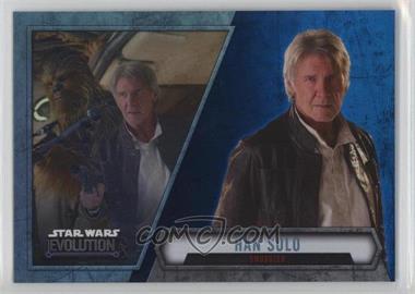 2016 Topps Star Wars Evolution - [Base] - Blue Lightsaber #45 - Han Solo - Smuggler