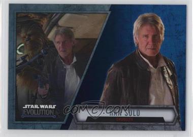 2016 Topps Star Wars Evolution - [Base] - Blue Lightsaber #45 - Han Solo - Smuggler