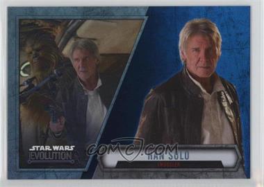 2016 Topps Star Wars Evolution - [Base] - Blue Lightsaber #45 - Han Solo - Smuggler