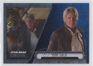 2016 Topps Star Wars Evolution - [Base] - Blue Lightsaber #45 - Han Solo - Smuggler