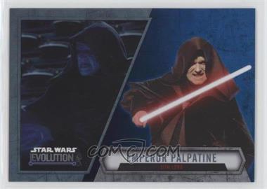 2016 Topps Star Wars Evolution - [Base] - Blue Lightsaber #49 - Emperor Palpatine - Sith Lord