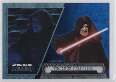 2016 Topps Star Wars Evolution - [Base] - Blue Lightsaber #49 - Emperor Palpatine - Sith Lord