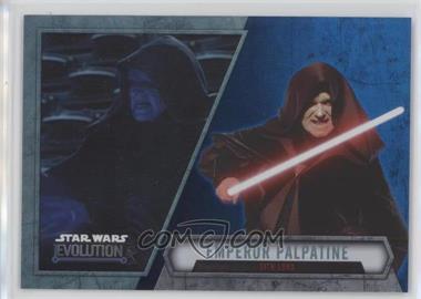 2016 Topps Star Wars Evolution - [Base] - Blue Lightsaber #49 - Emperor Palpatine - Sith Lord