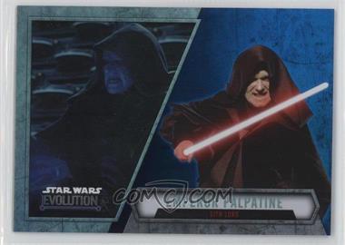 2016 Topps Star Wars Evolution - [Base] - Blue Lightsaber #49 - Emperor Palpatine - Sith Lord