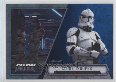 2016 Topps Star Wars Evolution - [Base] - Blue Lightsaber #68 - Clone Trooper - Phase II