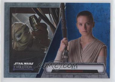 2016 Topps Star Wars Evolution - [Base] - Blue Lightsaber #90 - Rey - Jakku Scavenger