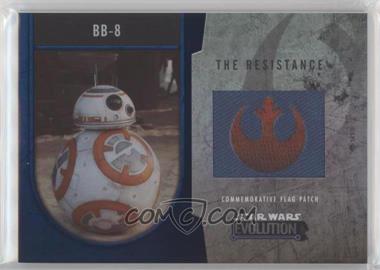 2016 Topps Star Wars Evolution - Commemorative Flag Patches - Silver #_BB8 - BB-8 /50
