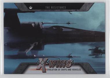 2016 Topps Star Wars Evolution - Evolution of Ships and Vehicles #EV-4 - The Resistance - X-Wing Fighter