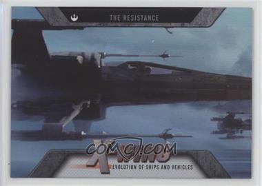 2016 Topps Star Wars Evolution - Evolution of Ships and Vehicles #EV-4 - The Resistance - X-Wing Fighter