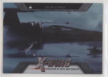 2016 Topps Star Wars Evolution - Evolution of Ships and Vehicles #EV-4 - The Resistance - X-Wing Fighter