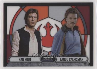 2016 Topps Star Wars Evolution - Stained Glass Pairings #2 - Han Solo, Lando Calrissian