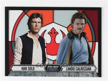 2016 Topps Star Wars Evolution - Stained Glass Pairings #2 - Han Solo, Lando Calrissian