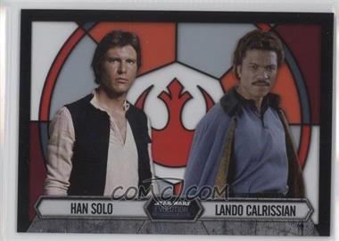 2016 Topps Star Wars Evolution - Stained Glass Pairings #2 - Han Solo, Lando Calrissian