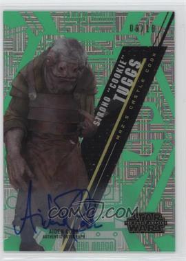 2016 Topps Star Wars High Tek - Autographs - Green Cube Diffractor #SW-62 - The Force Awakens - Aidan Cook as Strono "Cookie" Tuggs /10