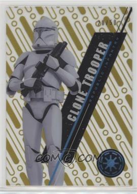 2016 Topps Star Wars High Tek - [Base] - Pattern 1 Gold Rainbow Foil #SW-35 - Form 1 - Clone Trooper /50