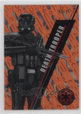 2016 Topps Star Wars High Tek - [Base] - Pattern 1 Orange Magma Diffractor #SW-48 - Form 1 - Death Trooper /25