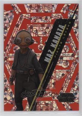 2016 Topps Star Wars High Tek - [Base] - Pattern 1 Red Orbit Diffractor #SW-94 - Form 2 - Maz Kanata /5