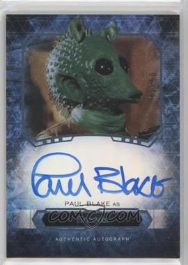 2016 Topps Star Wars Masterwork - Autographs - Rainbow Foil #_PABL - Paul Blake as Greedo /50