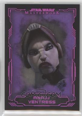 2016 Topps Star Wars Masterwork - [Base] - Lightsaber Purple #36 - Asajj Ventress /25