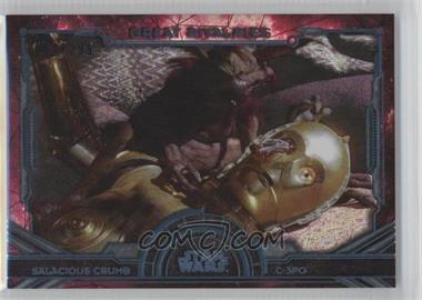 2016 Topps Star Wars Masterwork - Great Rivalries - Rainbow Foil #GR-10 - Salacious Crumb, C-3PO /299