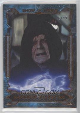 2016 Topps Star Wars Masterwork - Show of Force - Canvas #SF-8 - Emperor Palpatine /99