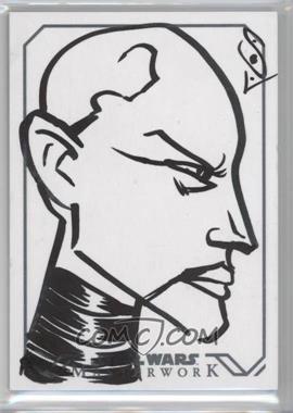 2016 Topps Star Wars Masterwork - Sketch Cards #_JSAV - Jason Sobol (Asajj Ventress) /1