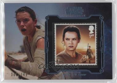 2016 Topps Star Wars Masterwork - Stamp Cards #_RE - Rey /249