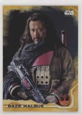 2016 Topps Star Wars: Rogue One Series 1 - [Base] - Gold Squad #3 - Baze Malbus /50