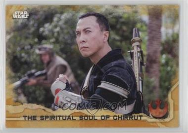 2016 Topps Star Wars: Rogue One Series 1 - [Base] - Gold Squad #30 - The Spiritual Soul of Chirrut /50