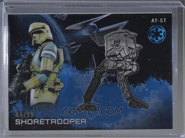 2016 Topps Star Wars: Rogue One Series 1 - Commemorative Medallion - Silver #_SHTS - Shoretrooper (AT-ST) /99