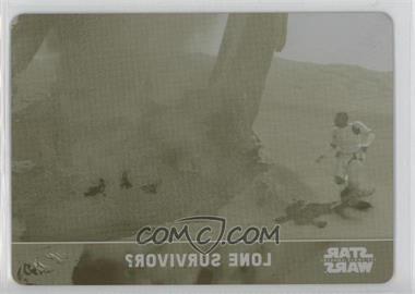 2016 Topps Star Wars: The Force Awakens Chrome - [Base] - Printing Plate Yellow #21 - Lone Survivor? /1