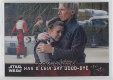 2016 Topps Star Wars: The Force Awakens Chrome - [Base] - Prism Refractor #79 - Han & Leia Say Good-Bye /99