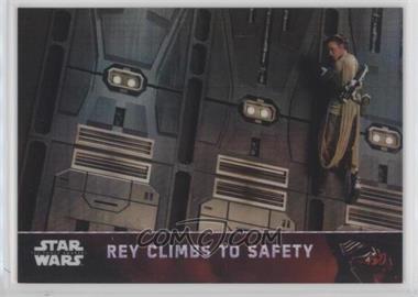 2016 Topps Star Wars: The Force Awakens Chrome - [Base] - Prism Refractor #87 - Rey Climbs to Safety /99