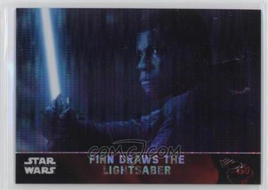 2016 Topps Star Wars: The Force Awakens Chrome - [Base] - Pulsar Refractor #90 - Finn Draws the Lightsaber /10